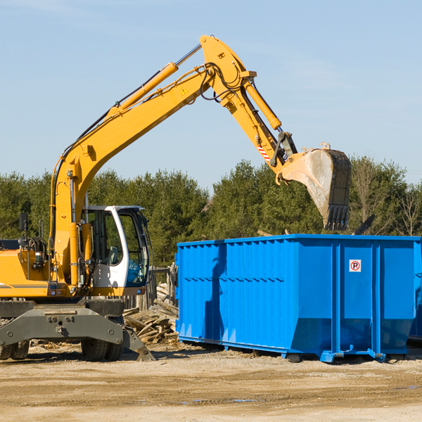 are there any restrictions on where a residential dumpster can be placed in Gibson NC